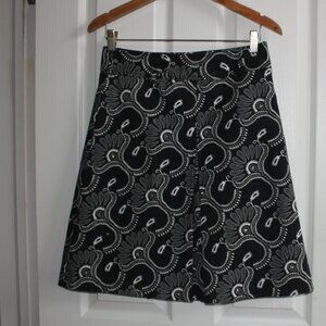 Black and White women's size 4 skirt with beaded flower traditional classic